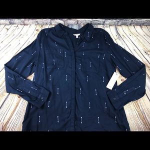 Sonoma Button Down With Arrows Shirt Size Large